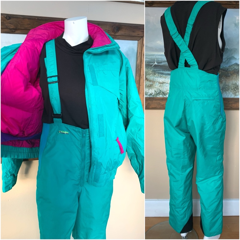 VTG 90s 3 Piece Snowsuit | Snowpants w Shell & Reversible Puffer Bomber Jacket